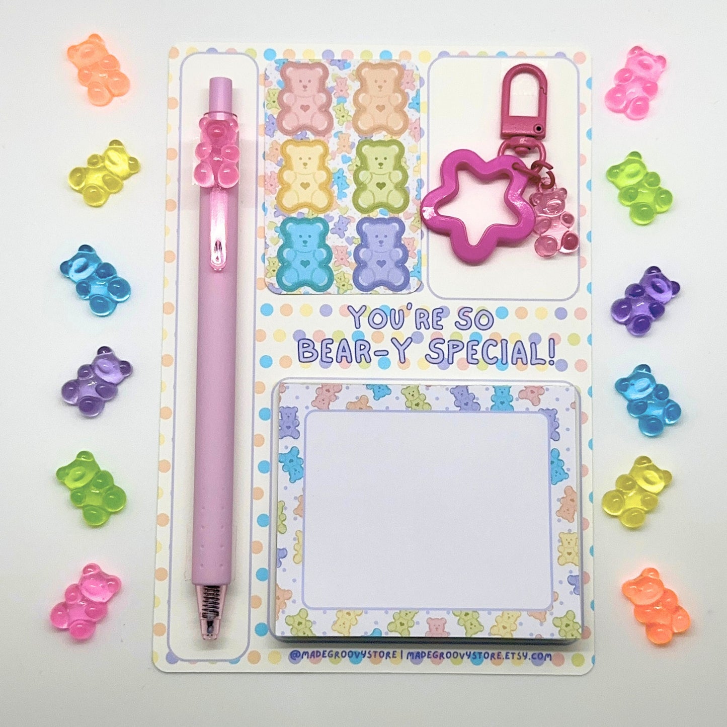 Gummy Bear Themed Stationery Set