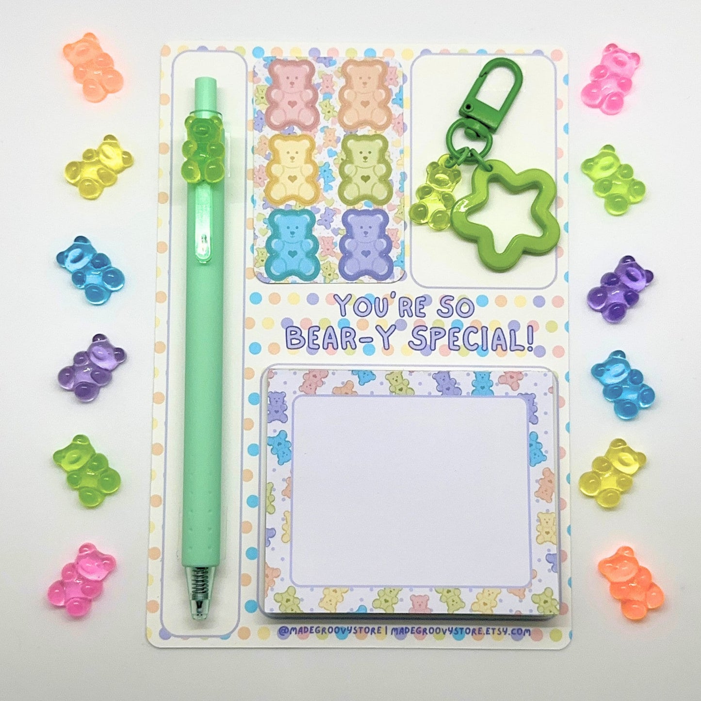 Gummy Bear Themed Stationery Set