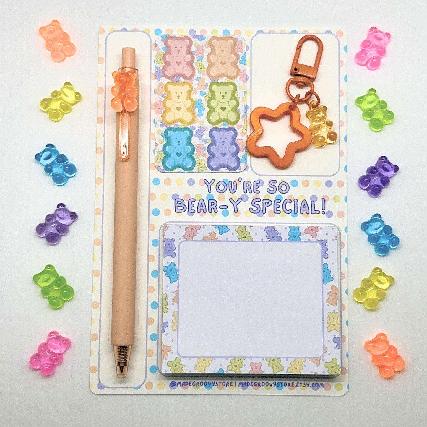 Gummy Bear Themed Stationery Set