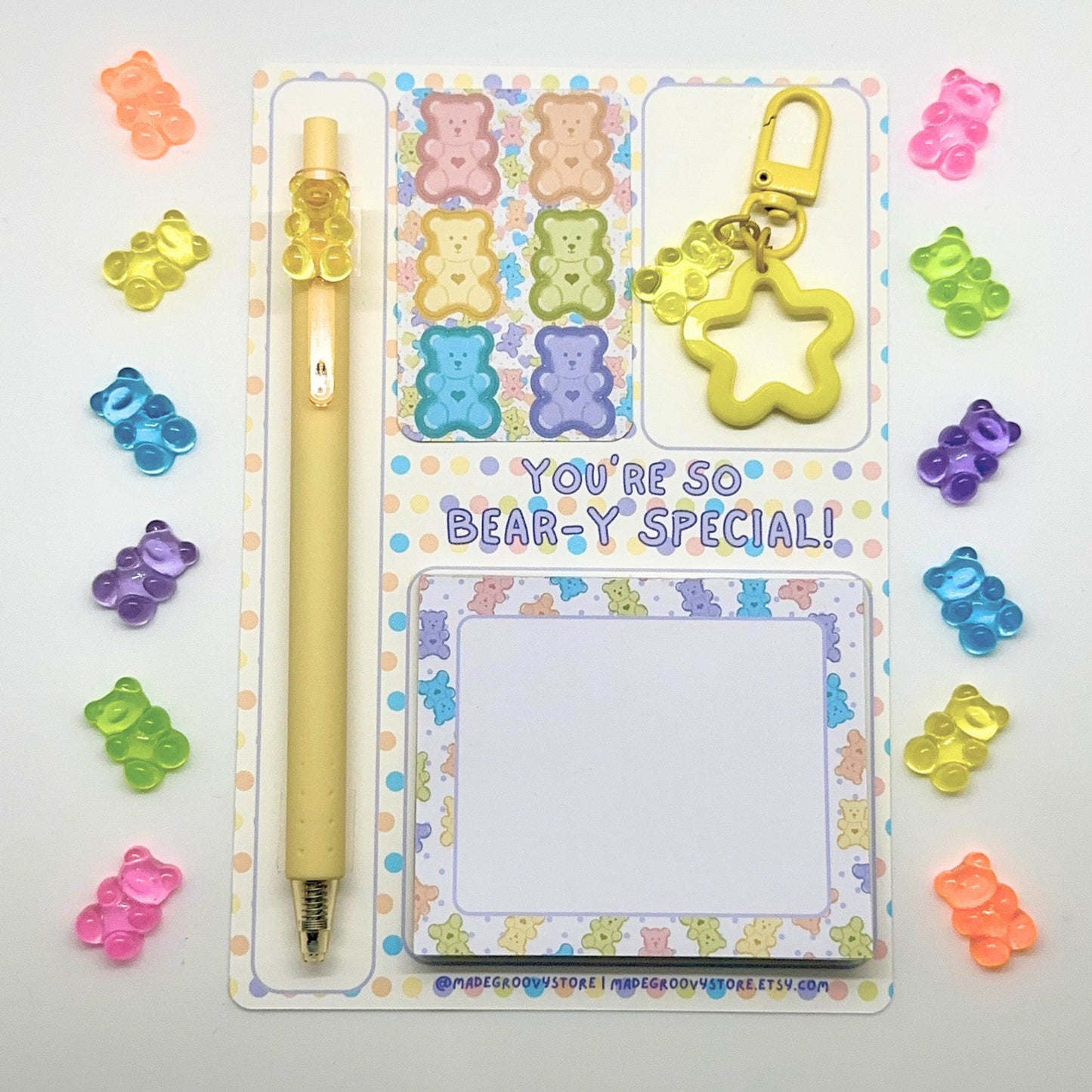 Gummy Bear Themed Stationery Set