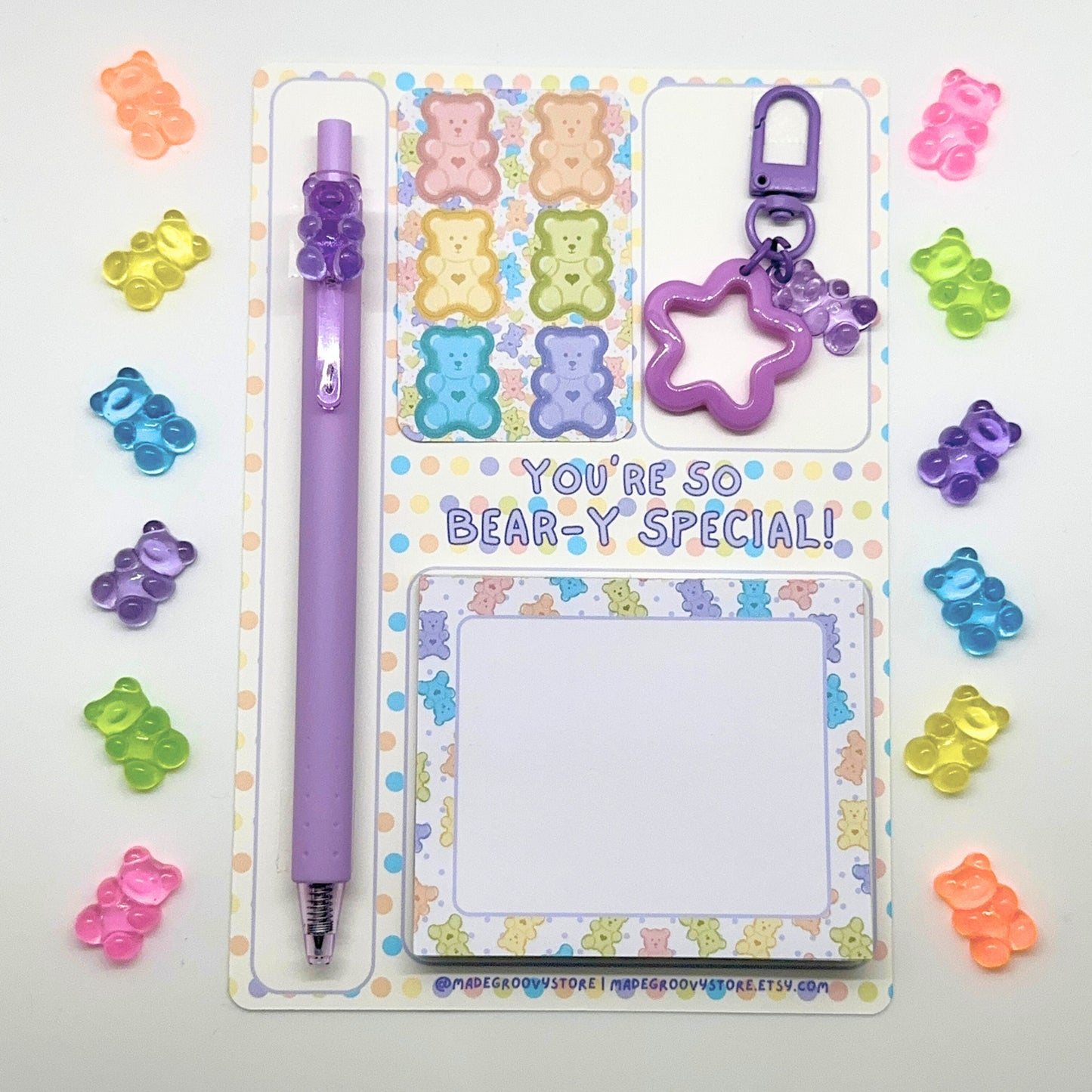 Gummy Bear Themed Stationery Set
