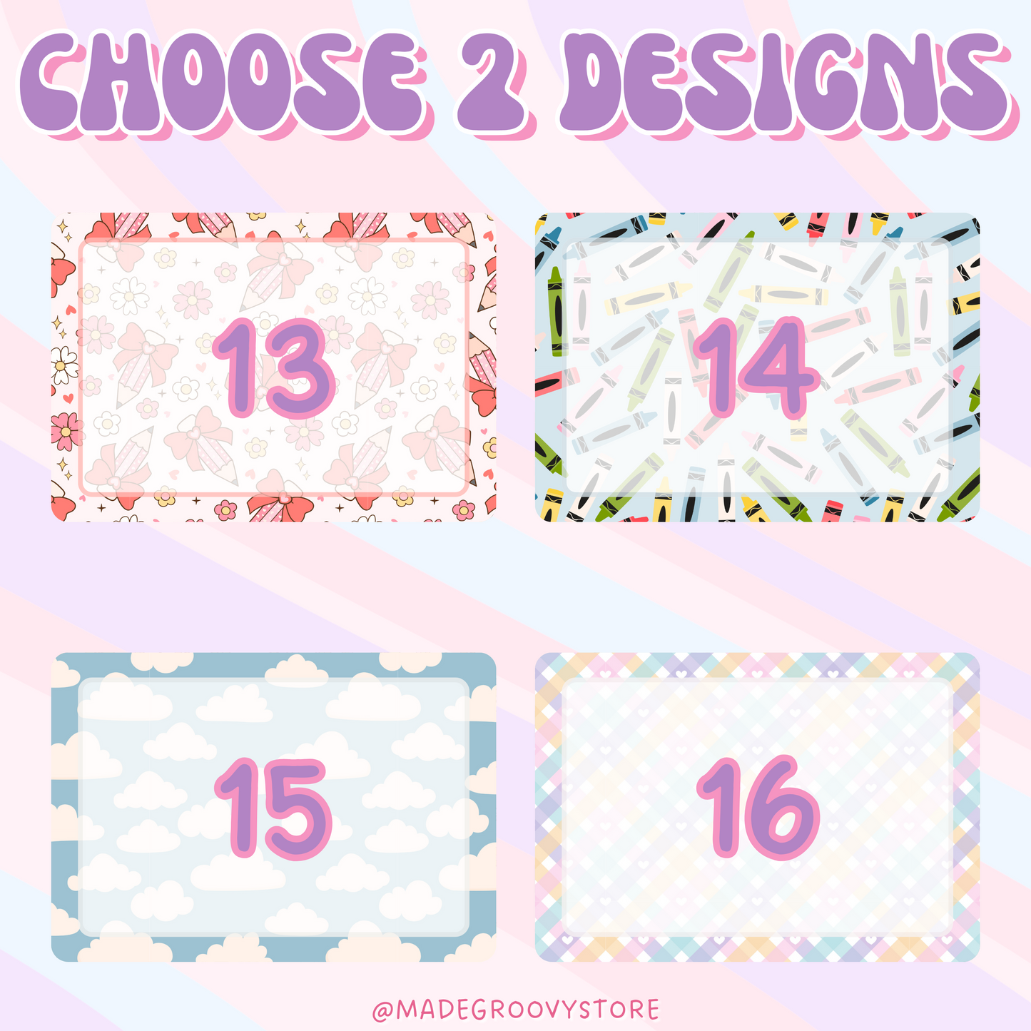 2-PC Magnetic Notepads w/ Dry Erase Marker (CHOOSE YOUR OWN)