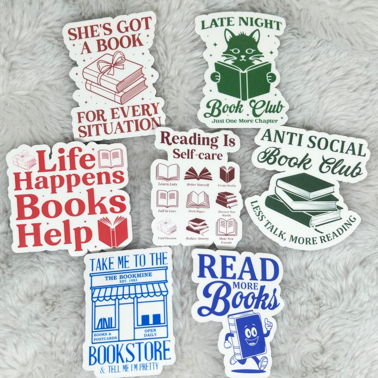 Read More Books Bookish Sticker Pack