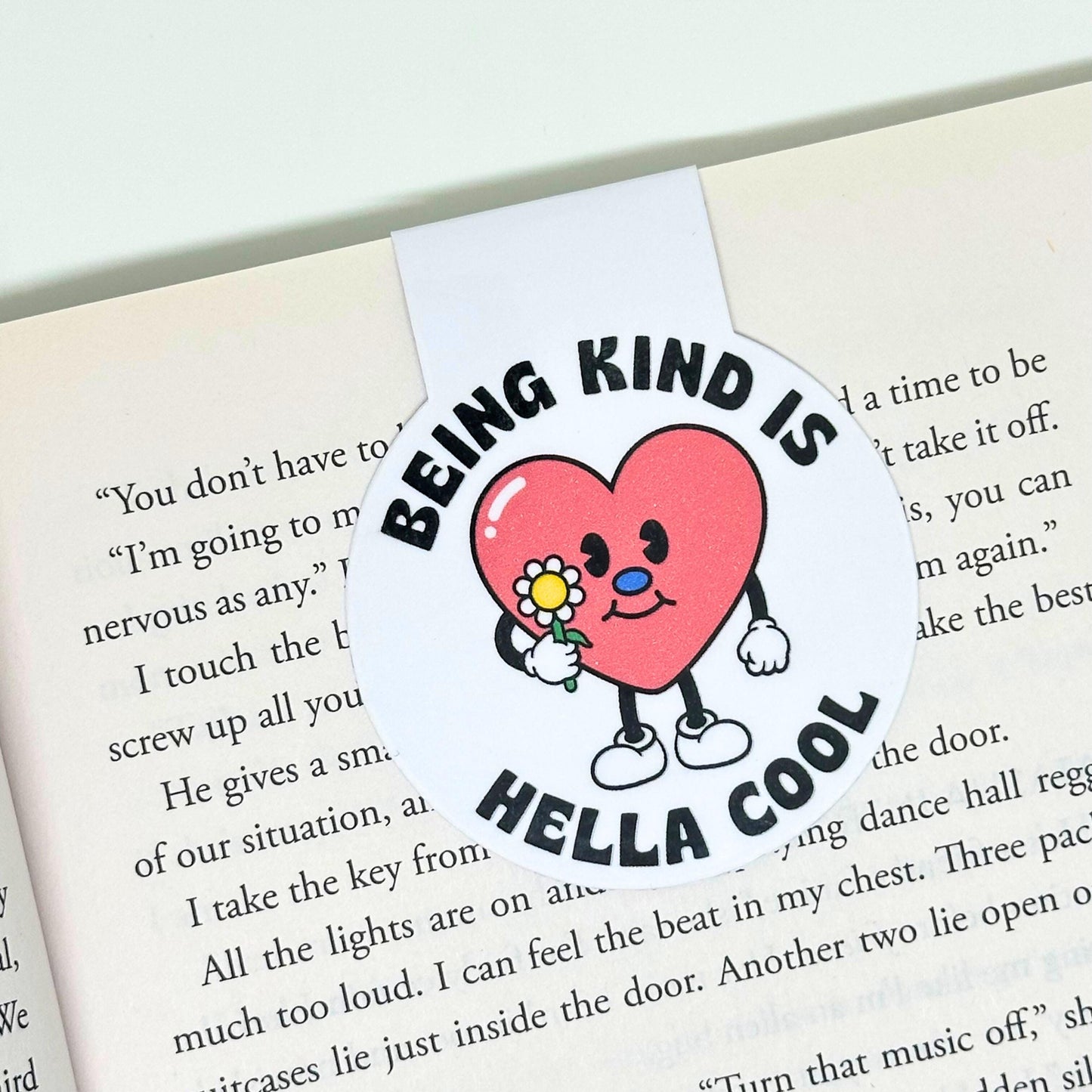 Being Kind is Hella Cool Magnetic Bookmark Double Sided Reading Gifts Book Lovers