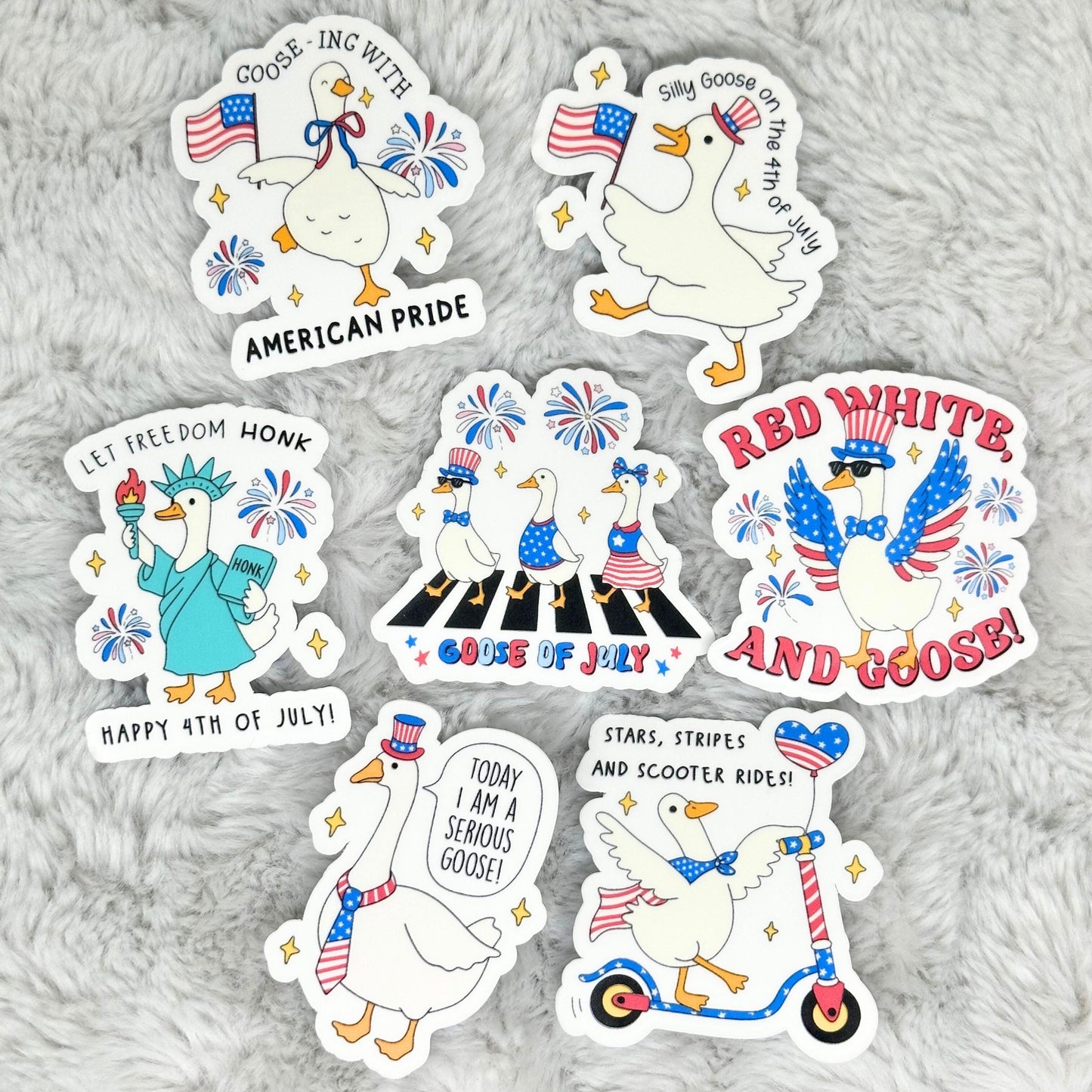 Goose 4th of July Sticker Pack