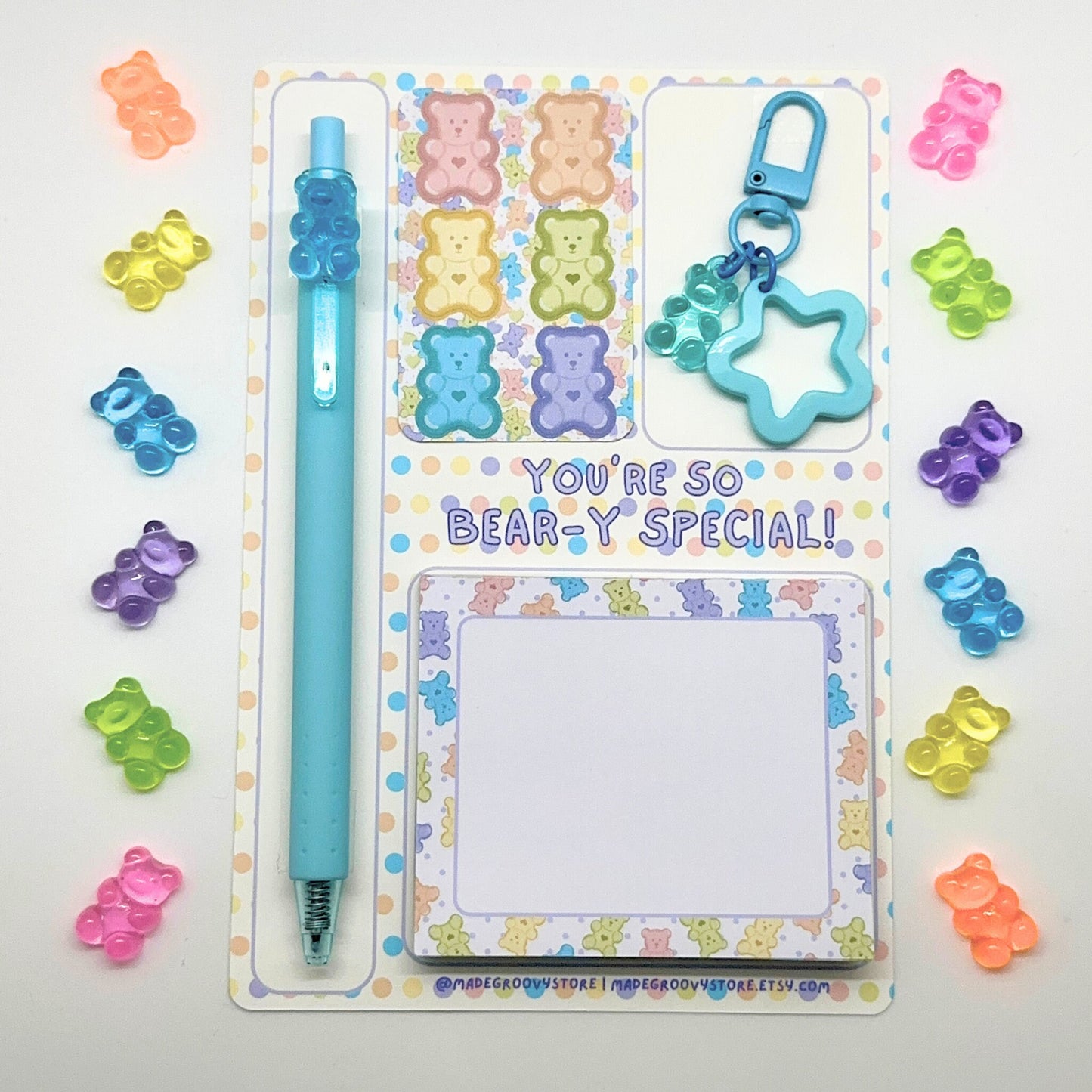 Gummy Bear Themed Stationery Set