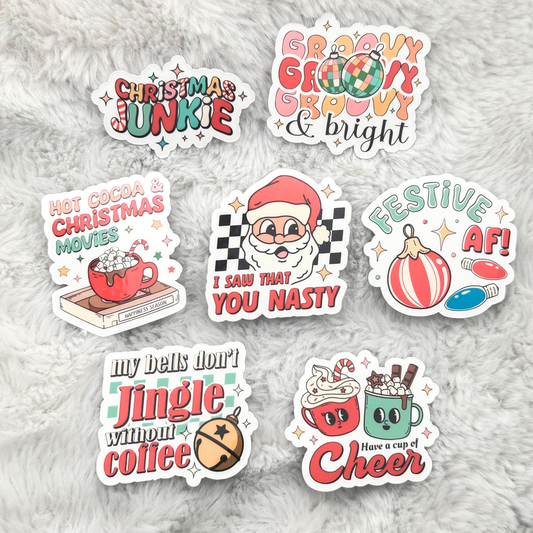 Christmas Junkie Groovy Sticker Pack