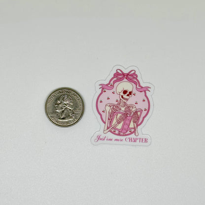 Book Lover Skeleton Coquette Sticker Pack