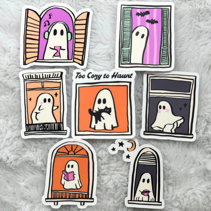 Window Ghosts Halloween Sticker Pack