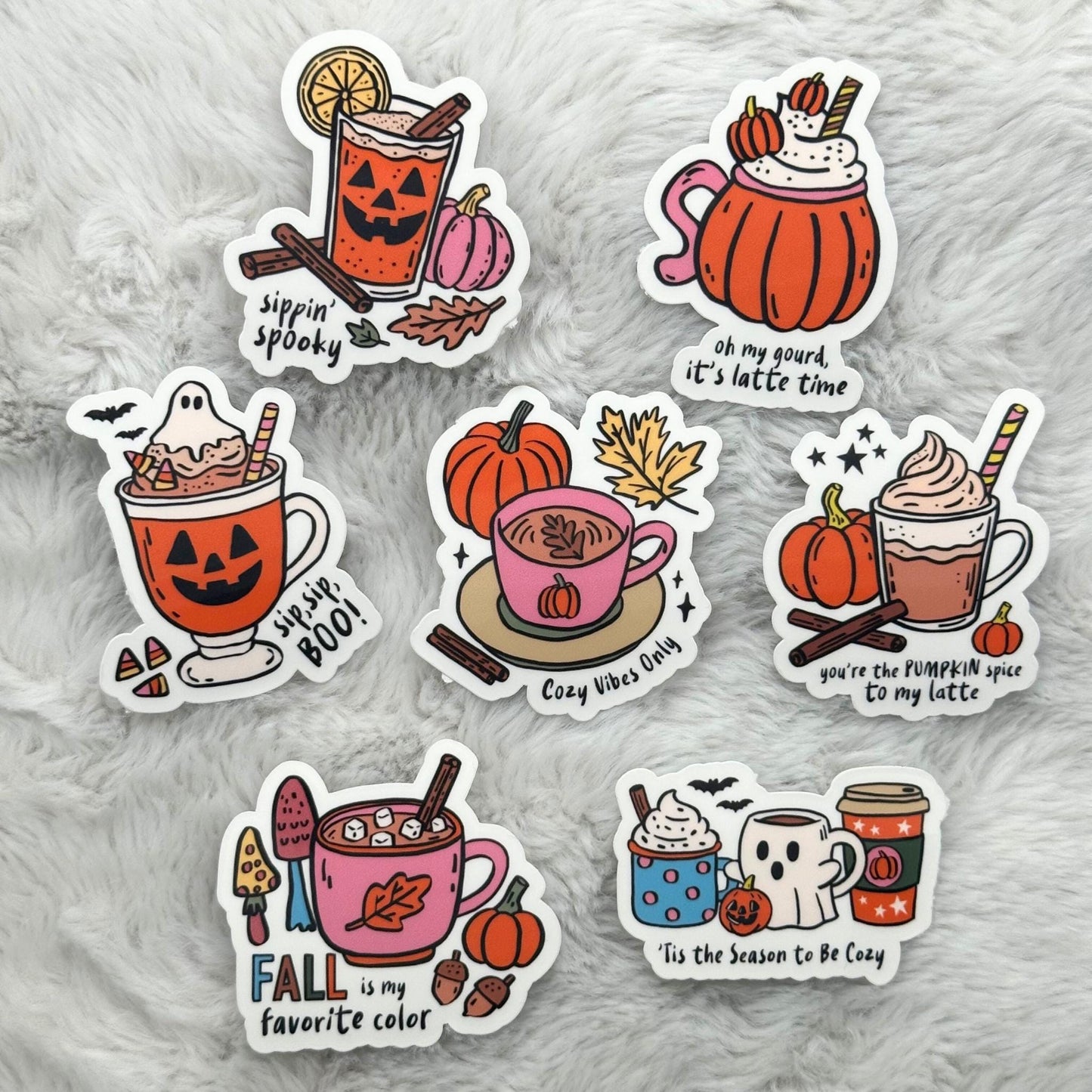 Fall Halloween Drinks Sticker Pack