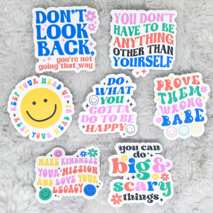 Don't Look Back Mental Health Sticker Pack
