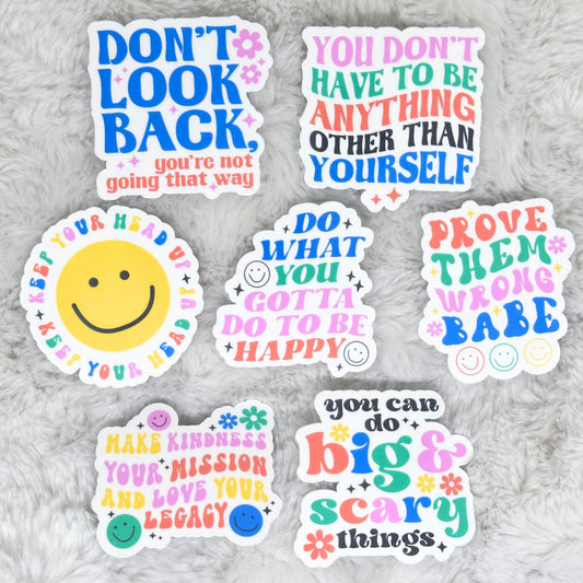 Don't Look Back Mental Health Sticker Pack