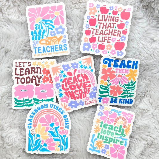 Boho Teacher Life Sticker Pack