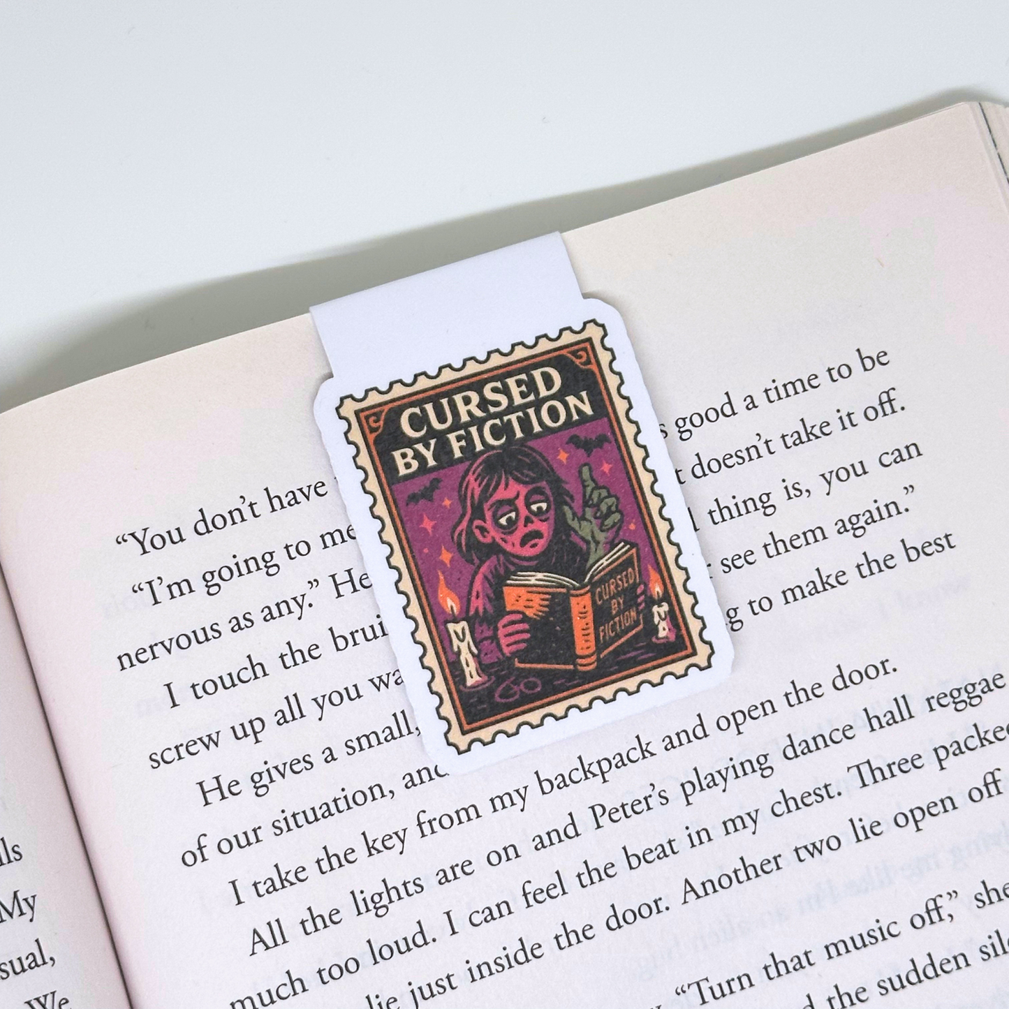 Cursed By Fiction Magnetic Bookmark