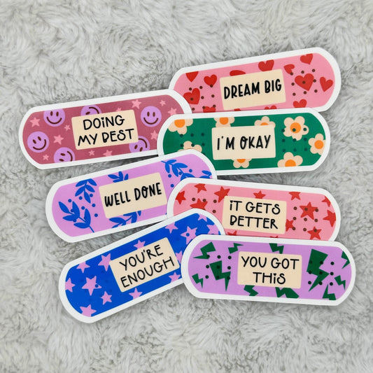 Positivity Bandaids Mental Health Sticker Pack