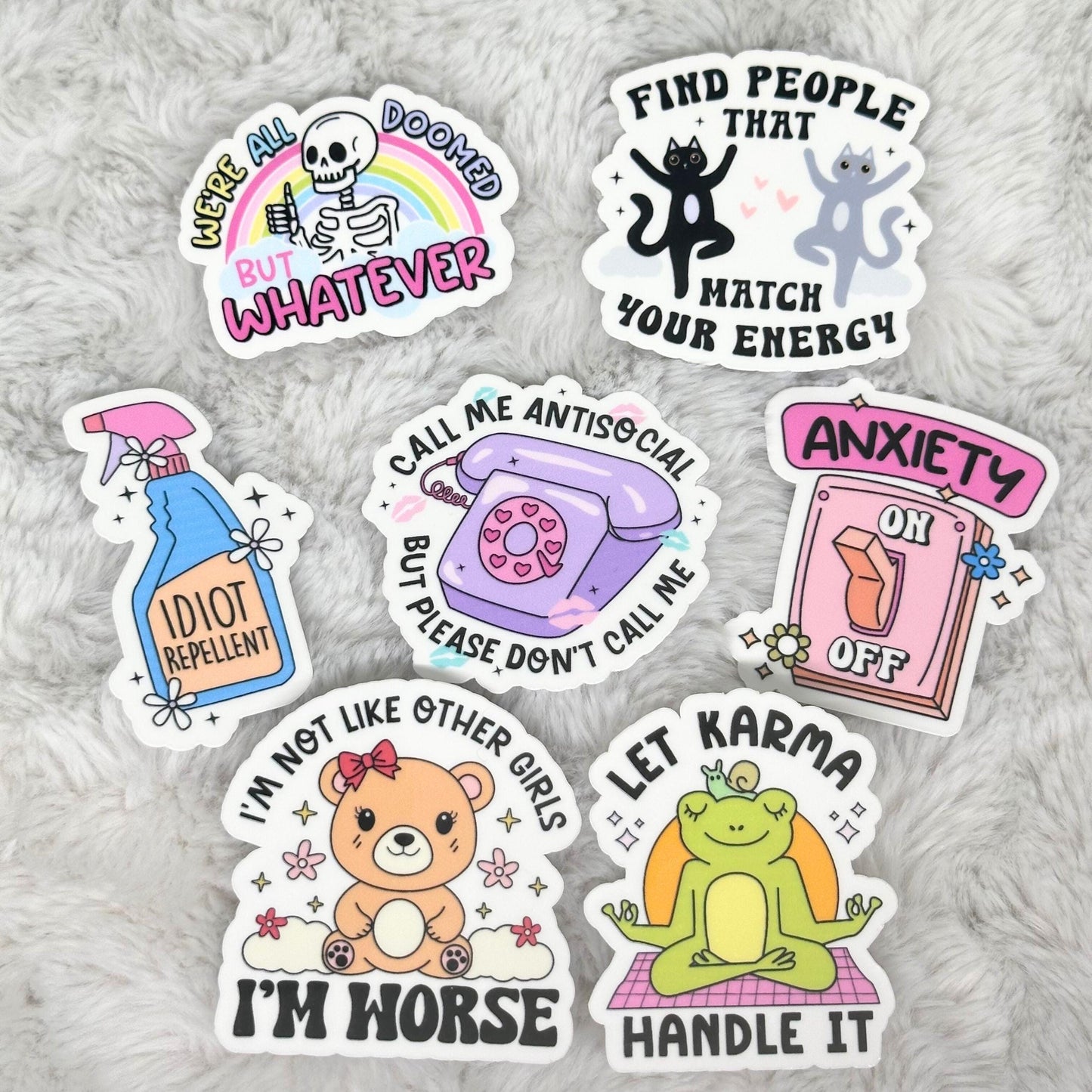 Antisocial Introvert Mental Health Sticker Pack