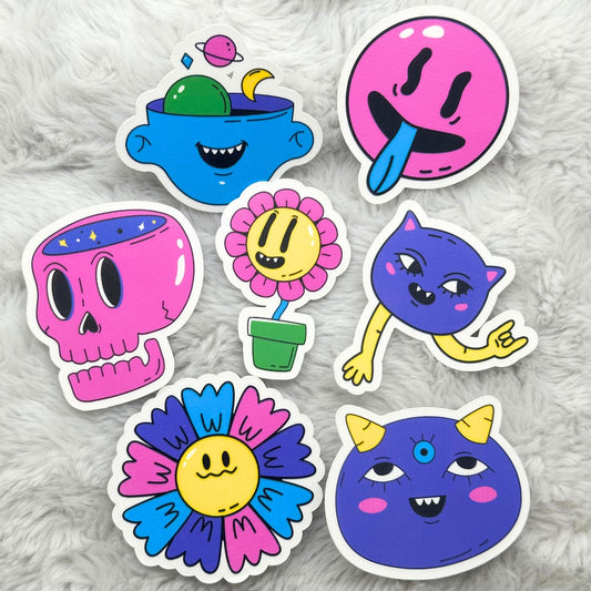 Psychedelic Trippy Creatures Sticker Pack
