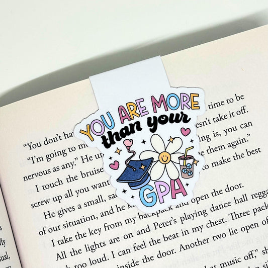 You're More Than Your GPA Magnetic Bookmark Double Sided Reading Gifts Book Lovers