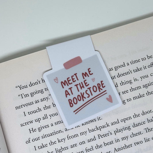 Meet Me At The Bookstore Note Magnetic Bookmark