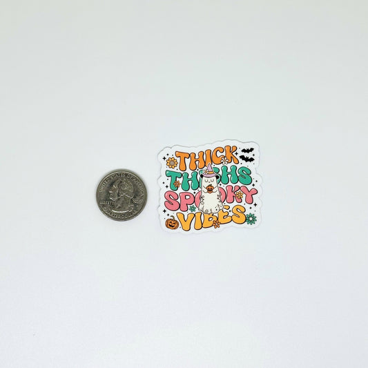 Thick Thighs Spooky Vibes Halloween Sticker Pack
