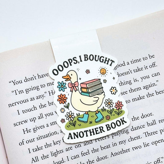 Oops I Bought Another Book Goose Magnetic Bookmark Double Sided Reading Gifts Book Lovers