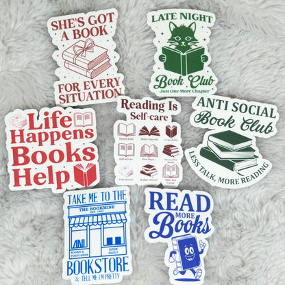 Read More Books Bookish Sticker Pack
