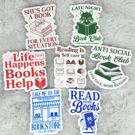 Read More Books Bookish Sticker Pack
