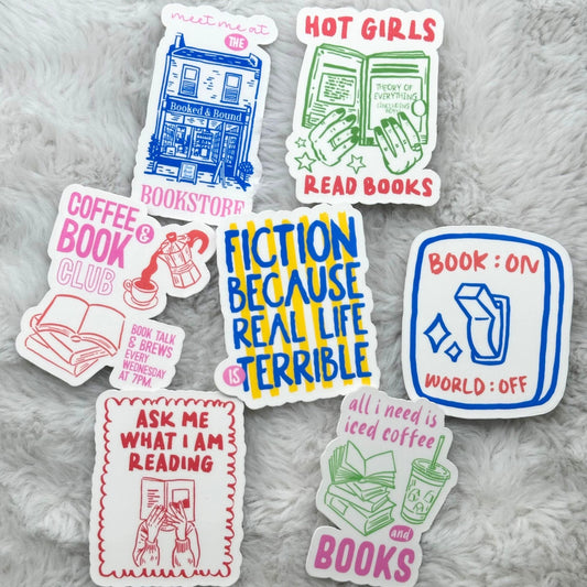Bookish Club and Coffee Sticker Pack