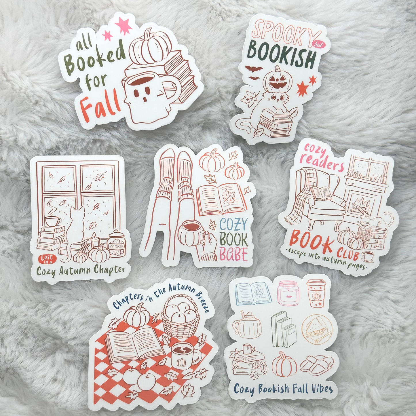 All Booked For Fall Sticker Pack
