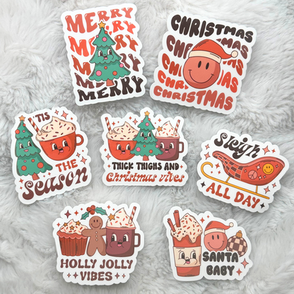 Groovy Christmas Vibes Sticker Pack