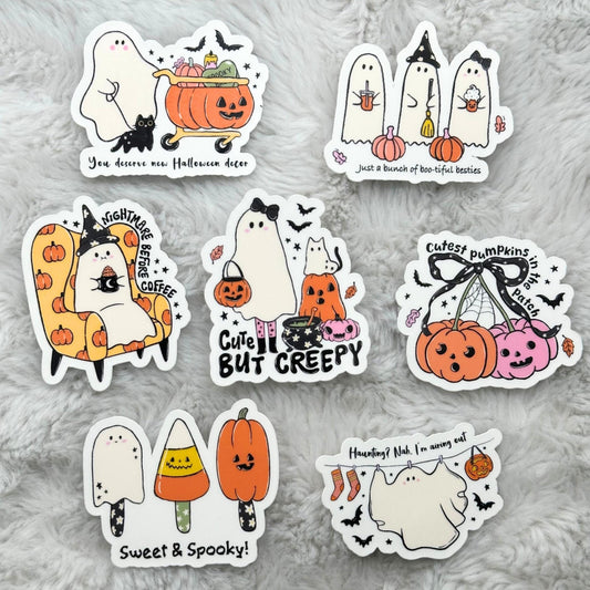 Cute Ghosts Halloween Sticker Pack