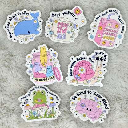 Be Kind To Your Mind Mental Health Sticker Pack