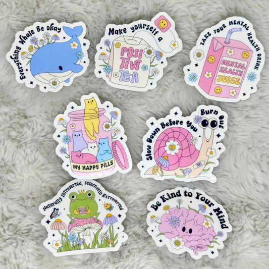 Be Kind To Your Mind Mental Health Sticker Pack