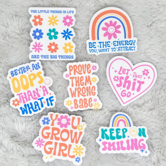 You Grow Girl Mental Health Sticker Pack