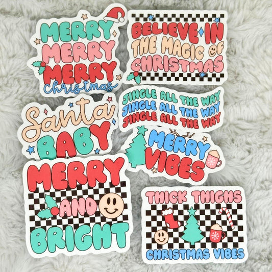 Merry And Bright Christmas Sticker Pack