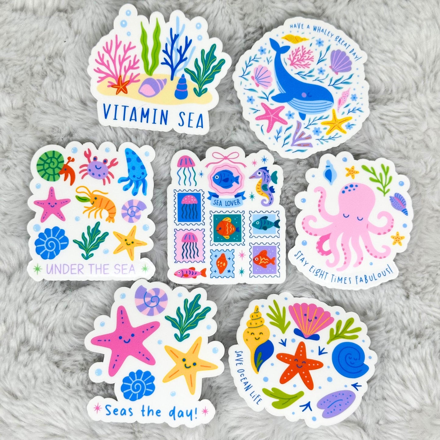 Seas The Day Summer Sticker Pack