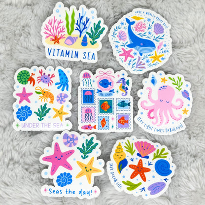 Seas The Day Summer Sticker Pack